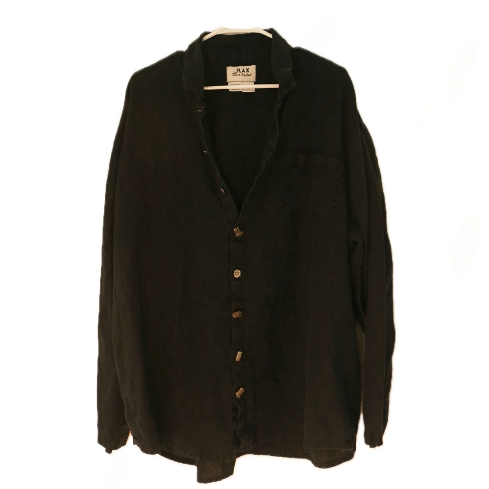 FLAX Linen Cowboy button up blouse